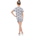 Black And White Pattern Kids  Mesh Tee and Shorts Set View2