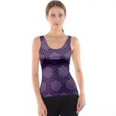 Hexagon Grid Geometric Hexagonal Tank Top by Simbadda