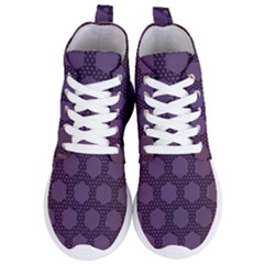 Hexagon Grid Geometric Hexagonal Women s Lightweight High Top Sneakers by Simbadda