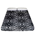 Black And White Pattern Fitted Sheet (King Size) View1