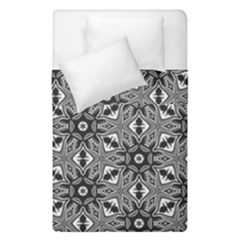 Black And White Pattern Duvet Cover Double Side (single Size) by Simbadda