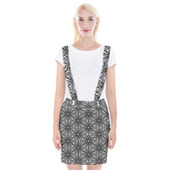 Black And White Pattern Braces Suspender Skirt by Simbadda