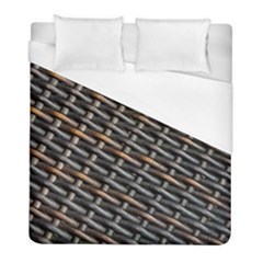 Rattan Wood Background Pattern Duvet Cover (full/ Double Size) by Simbadda