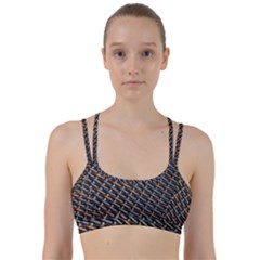 Rattan Wood Background Pattern Line Them Up Sports Bra