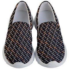 Rattan Wood Background Pattern Kid s Lightweight Slip Ons by Simbadda