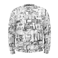 Black And White Background Wallpaper Pattern Men s Sweatshirt by Simbadda