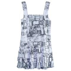 Black And White Background Wallpaper Pattern Kids  Layered Skirt Swimsuit