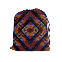 Kaleidoscope Art Pattern Ornament Drawstring Pouch (xl) by Simbadda