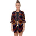 Kaleidoscope Art Pattern Ornament Open Front Chiffon Kimono View1