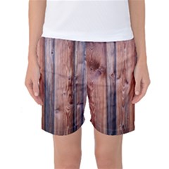 Wood Boards Wooden Wall Wall Boards Women s Basketball Shorts by Simbadda