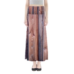 Wood Boards Wooden Wall Wall Boards Full Length Maxi Skirt by Simbadda