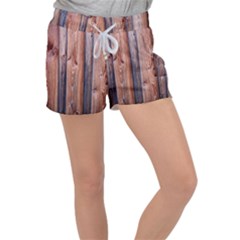 Wood Boards Wooden Wall Wall Boards Women s Velour Lounge Shorts