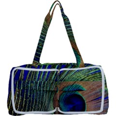 Peacock Feather Macro Peacock Bird Multi Function Bag