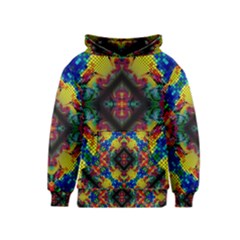 Kaleidoscope Art Pattern Ornament Kids  Pullover Hoodie by Simbadda