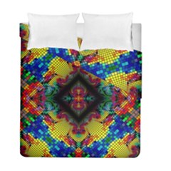 Kaleidoscope Art Pattern Ornament Duvet Cover Double Side (full/ Double Size) by Simbadda