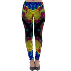 Kaleidoscope Art Pattern Ornament Lightweight Velour Leggings