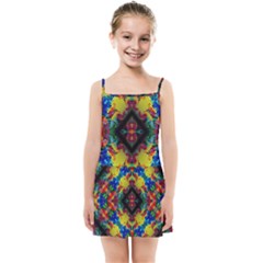 Kaleidoscope Art Pattern Ornament Kids Summer Sun Dress