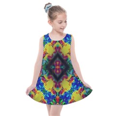 Kaleidoscope Art Pattern Ornament Kids  Summer Dress