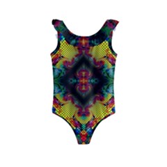 Kaleidoscope Art Pattern Ornament Kids  Frill Swimsuit