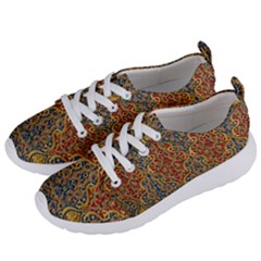 Wall Texture Pattern Carved Wood Women s Lightweight Sports Shoes