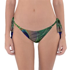 Peacock Feather Macro Peacock Bird Reversible Bikini Bottom by Simbadda