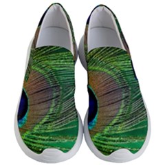 Peacock Feather Macro Peacock Bird Women s Lightweight Slip Ons