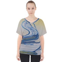 Sun And Water V-neck Dolman Drape Top by WILLBIRDWELL