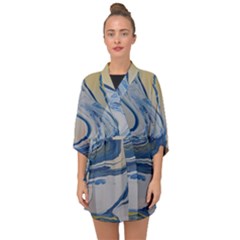 Sun And Water Half Sleeve Chiffon Kimono