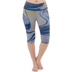 Sun And Water Lightweight Velour Cropped Yoga Leggings