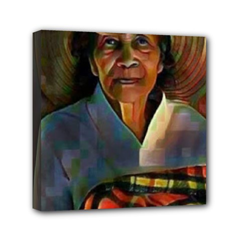 My Grandmother By Kiekie Strickland  Mini Canvas 6  X 6  (stretched) by flipstylezfashionsLLC