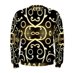 Black Embossed Swirls In Gold By Flipstylez Designs Men s Sweatshirt