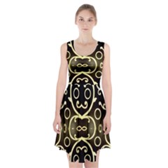 Black Embossed Swirls In Gold By Flipstylez Designs Racerback Midi Dress