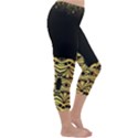 Black Vintage Background With Golden swirls By FlipStylez Designs  Capri Winter Leggings  View3