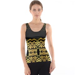 Black Vintage Background With Golden Swirls By Flipstylez Designs Tank Top by flipstylezfashionsLLC