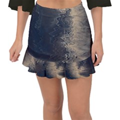 Midnight Fishtail Mini Chiffon Skirt