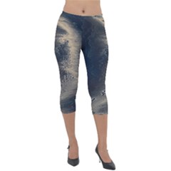 Midnight Lightweight Velour Capri Leggings 