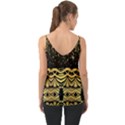 Black Vintage Background With Golden swirls By FlipStylez Designs  Chiffon Cami View2