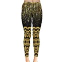 Black Vintage Background With Golden swirls By FlipStylez Designs  Inside Out Leggings View3