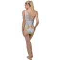 Ivory marble  in Gold By FlipStylez Designs To One Side Swimsuit View2