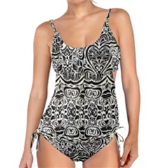 Vintage Black Swirls By Flipstylez Designs Tankini Set by flipstylezfashionsLLC