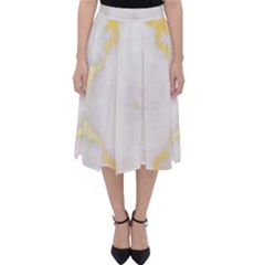 White Marble Pattern By Flipstylez Designs Classic Midi Skirt