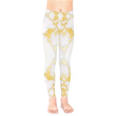 White Marble Pattern By Flipstylez Designs Kids  Legging by flipstylezfashionsLLC