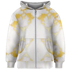 White Marble Pattern By Flipstylez Designs Kids Zipper Hoodie Without Drawstring by flipstylezfashionsLLC