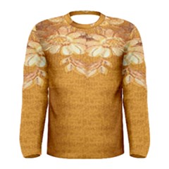 Golden Sunrise Pattern Flowers By Flipstylez Designs Men s Long Sleeve Tee by flipstylezfashionsLLC