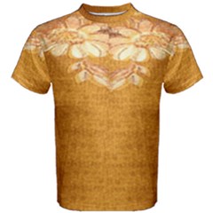 Golden Sunrise Pattern Flowers By Flipstylez Designs Men s Cotton Tee by flipstylezfashionsLLC