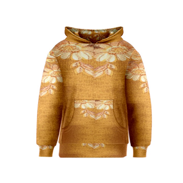 Golden sunrise pattern flowers By FlipStylez Designs Kids  Pullover Hoodie