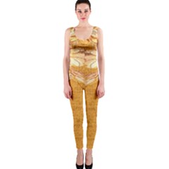 Golden Sunrise Pattern Flowers By Flipstylez Designs One Piece Catsuit by flipstylezfashionsLLC