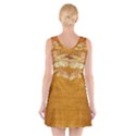 Golden sunrise pattern flowers By FlipStylez Designs V-Neck Sleeveless Dress View2