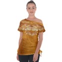 Golden sunrise pattern flowers By FlipStylez Designs Tie-Up Tee View1