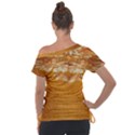 Golden sunrise pattern flowers By FlipStylez Designs Tie-Up Tee View2